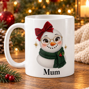 Personalisierter Weihnachtsbecher für Mama mit Sch Kaffeetasse