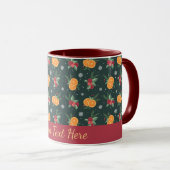 Personalisierter Weihnachtsbecher mit Orangen und  Tasse (VorderseiteRechts)