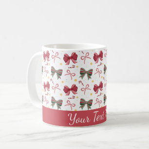 Personalisierter Weihnachtsbecher mit roten und gr Kaffeetasse