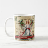 Personalisierter Weihnachtsbecher Retro-Engel-Feie Kaffeetasse (Links)