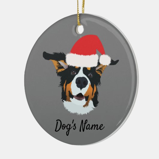 Personalisierter Weihnachtsberner Keramik Ornament (Links)