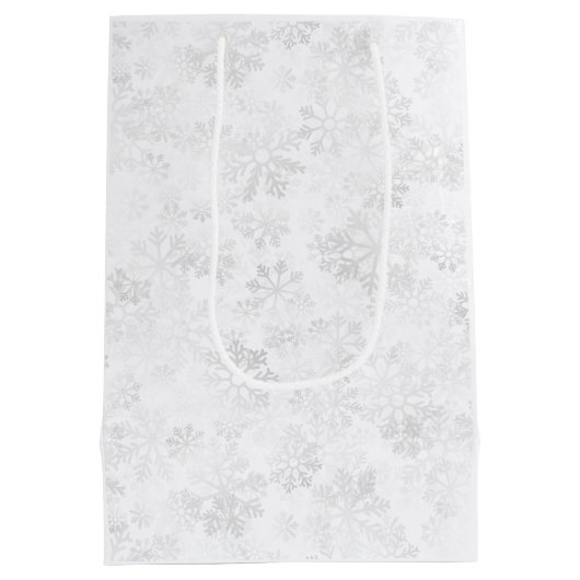 Personalisierter Weihnachtsbeutel mit niedlichem K Mittlere Geschenktüte (Rückseite)