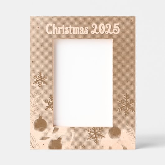 Personalisierter Weihnachtsbilderrahmen mit Laserg Geätzte Rahmen (Vorderseite)