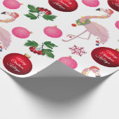 Personalisierter Weihnachtsbrand Geschenkpapier (Ecke)