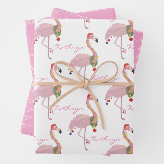 Personalisierter Weihnachtsbrand Geschenkpapier Set (Beispiel)