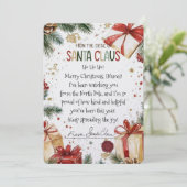 Personalisierter Weihnachtsbrief vom Weihnachtsman Feiertagskarte (Stehend Vorderseite)