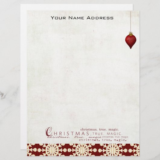 personalisierter Weihnachtsbriefkopf Briefkopf (Vorne/Hinten)