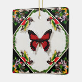 Personalisierter Weihnachtsbutterfly Personalisier Keramikornament (Links)