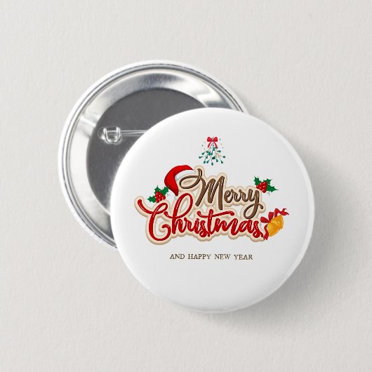 Personalisierter Weihnachtsbutton – Maßgeschneider Button (Vorne & Hinten)