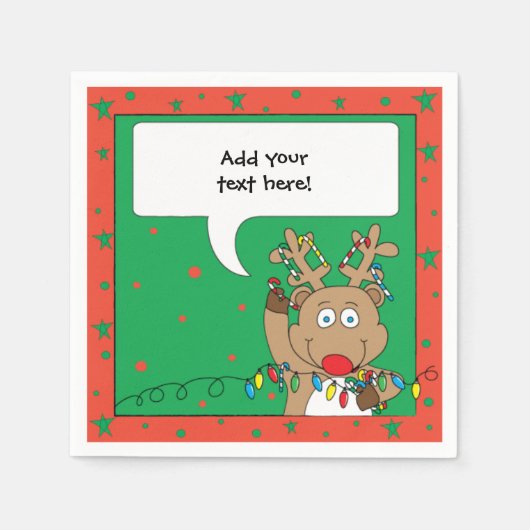 Personalisierter Weihnachtscocktail Napkins Serviette (Vorderseite)