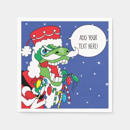 Personalisierter Weihnachtscocktail Napkins TySANT Serviette (Vorderseite)