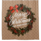 Personalisierter Weihnachtsduschvorhang Duschvorhang (Vorderseite)