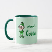 Personalisierter Weihnachtself Cocoa Tasse Geschen (Links)