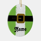 Personalisierter Weihnachtself Keramikornament (Rechts)
