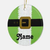 Personalisierter Weihnachtself Keramikornament (Links)
