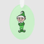 Personalisierter Weihnachtself Ornament (Rückseite)
