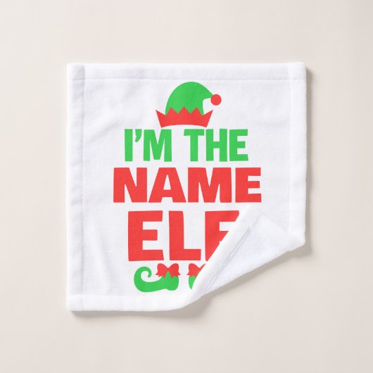 Personalisierter Weihnachtself Waschlappen (Waschlappen)