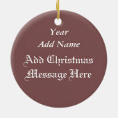 Personalisierter Weihnachtsengel und Keramikornament (Hinten)