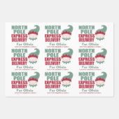 Personalisierter Weihnachtsexpress-Lieferung an de Geschenkpapier Set (Vorderseite 2)