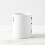 Personalisierter Weihnachtsfee-Monogramm Anfangsbu Kaffeetasse (Mittel)