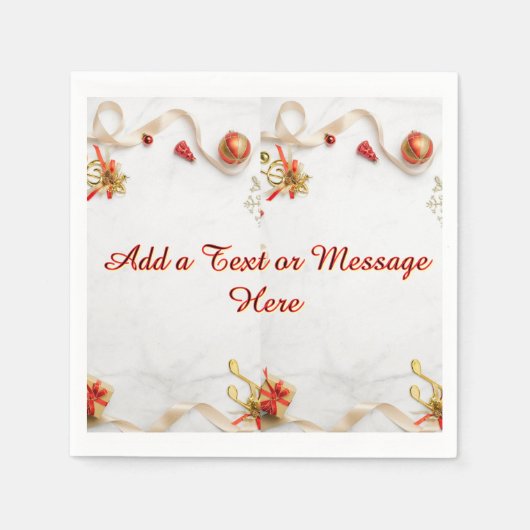 Personalisierter Weihnachtsfeier-Tisch Serviette (Vorderseite)