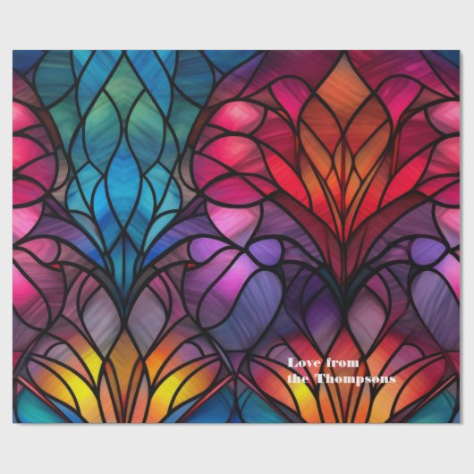 Personalisierter Weihnachtsfeiertag aus Hartglas Geschenkpapier (Flach)