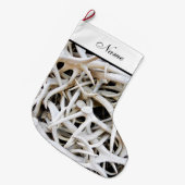 Personalisierter Weihnachtsfeiertag - Elkantümer Großer Weihnachtsstrumpf (Vorderansicht (hängend))