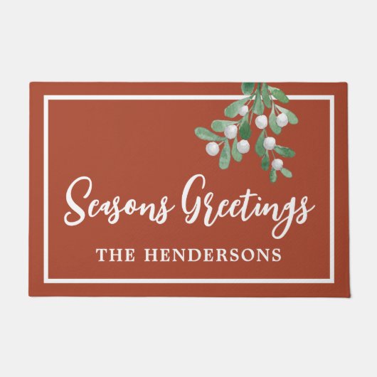 Personalisierter Weihnachtsfeiertag Fußmatte (Vorderseite)