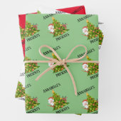Personalisierter Weihnachtsfeiertag Geschenkpapier Set (Beispiel)