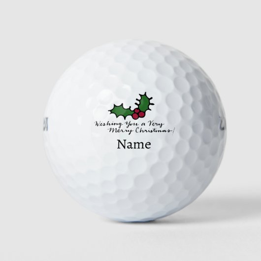 Personalisierter Weihnachtsfeiertag Golfball (Vorderseite)