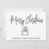 Personalisierter Weihnachtsfeiertag Minimalistisch Feiertagskarte (Vorderseite)