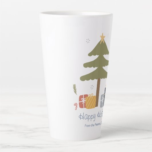 Personalisierter Weihnachtsfeiertag Party Milchtasse (Vorderseite)