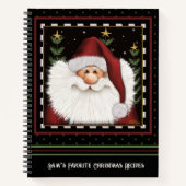 Personalisierter Weihnachtsfeiertag Rezept Notizblock (Vorderseite)