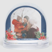 Personalisierter Weihnachtsfeiertag Schneekugeln (Rückseite)