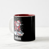 Personalisierter Weihnachtsfeiertag Zweifarbige Tasse (Vorderseite Links)