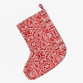 Personalisierter Weihnachtsfest - Candy Canes Großer Weihnachtsstrumpf (Rückseite (Hängend))