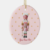 Personalisierter Weihnachtsfest Nutcracker Keramik Ornament (Rechts)
