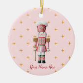 Personalisierter Weihnachtsfest Nutcracker Keramik Ornament (Vorne)