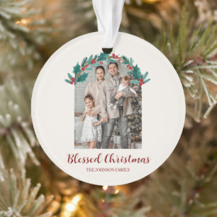 Personalisierter Weihnachtsfoto-Acryl-Schmuck Ornament