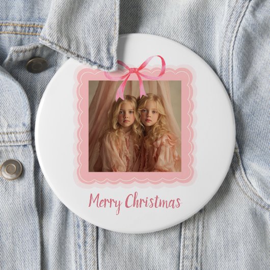 Personalisierter Weihnachtsfoto-Button Button (Beispiel)