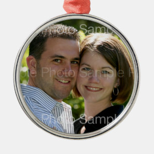Personalisierter Weihnachtsfoto-Schmuck Ornament Aus Metall