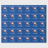 Personalisierter Weihnachtsfußball Weihnachtswra Geschenkpapier (Flach)