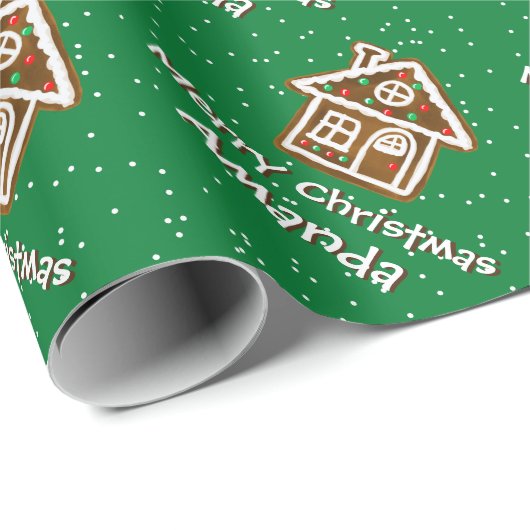 Personalisierter Weihnachtsgebäck Geschenkpapier (Rolleneckpunkt)