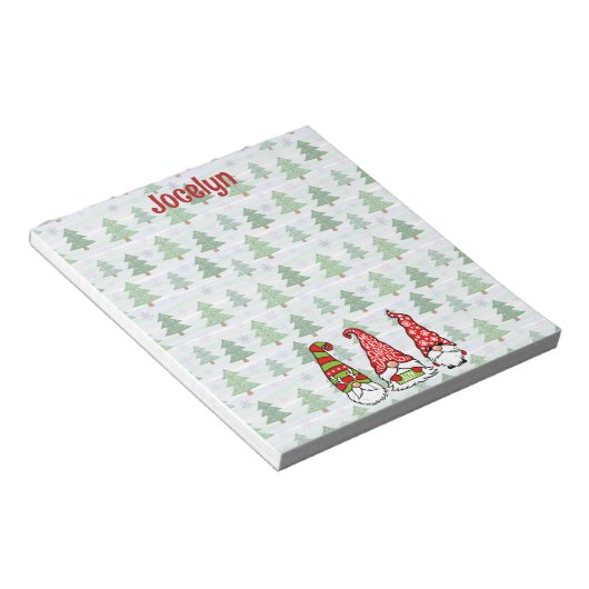 Personalisierter Weihnachtsgenome Notepad Notizblock (angewinkelt)