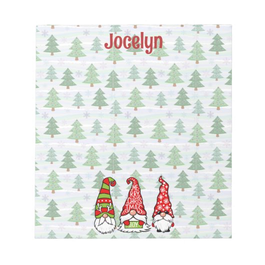 Personalisierter Weihnachtsgenome Notepad Notizblock (Vorderseite)