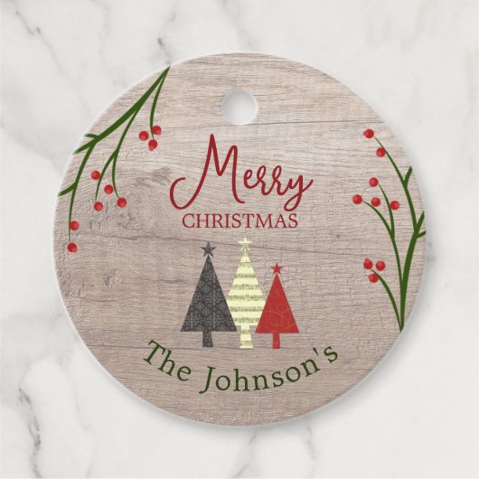 Personalisierter Weihnachtsgeschenktag Geschenkanhänger (Vorderseite)