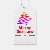 Personalisierter Weihnachtsgeschenktag Geschenkanhänger (Vorderseite)