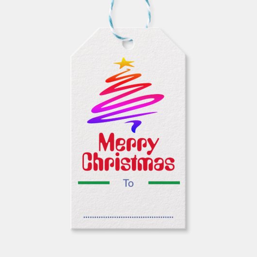 Personalisierter Weihnachtsgeschenktag Geschenkanhänger (Vorderseite)