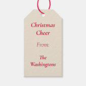 Personalisierter Weihnachtsgeschenktag Geschenkanhänger (Vorderseite)