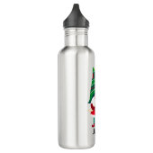 Personalisierter Weihnachtsgnom Holing eine Gesche Edelstahlflasche (Links)
